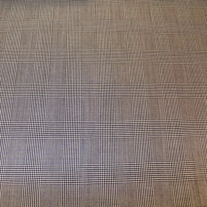 Glen Plaid Wool Suiting - Black/White