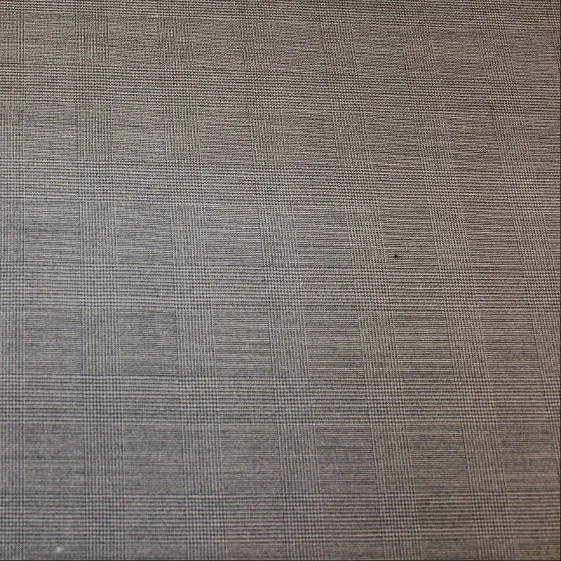 Glen Plaid Wool Suiting - Blue/Grey