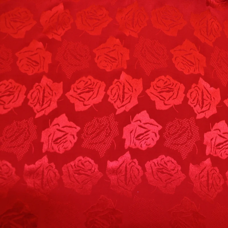 Floral Silk Jacquard - Scarlet Red