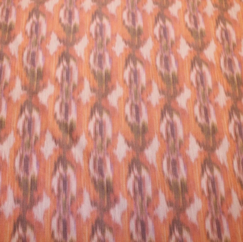 Multicolor Graphic Printed Cotton Batiste