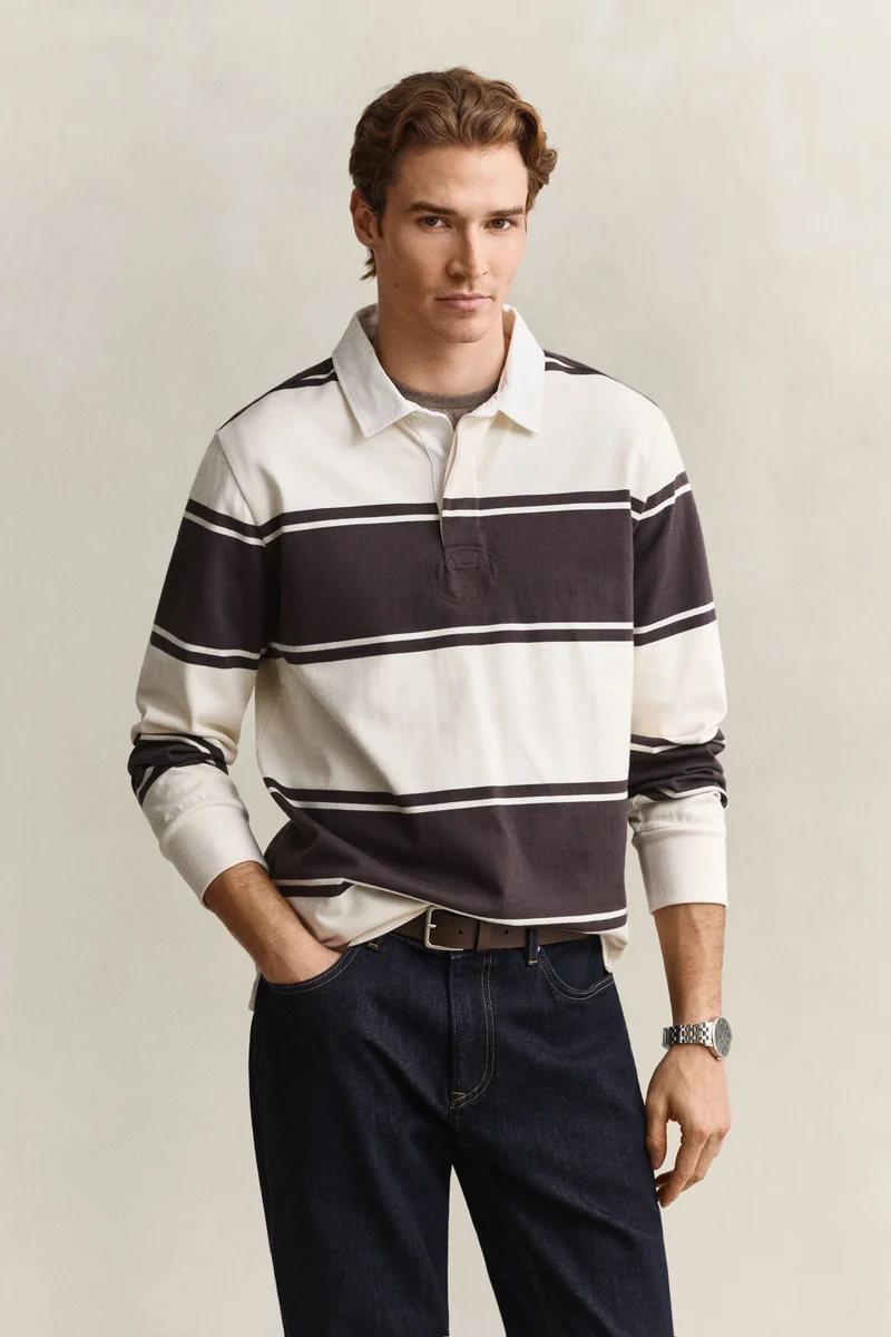STRIPED RUGGER - CHARRED WOOD BROWN