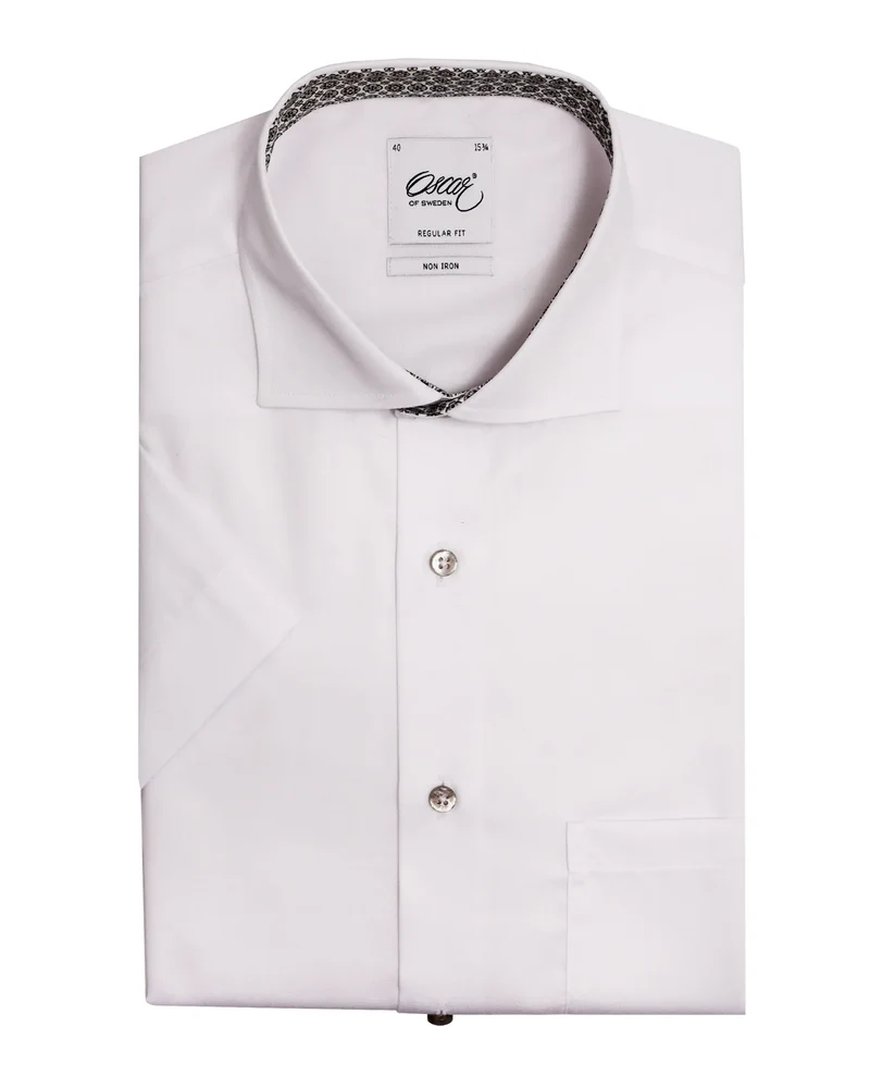 Skjorta Oscar of Sweden - 010 PLAIN WHITE
