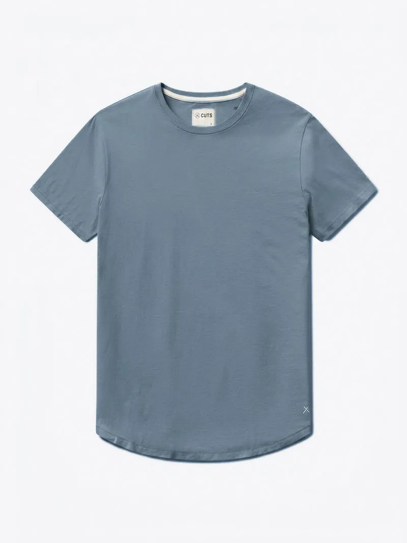 Featherlight Pima Tee | Ocean Storm Signature-fit
