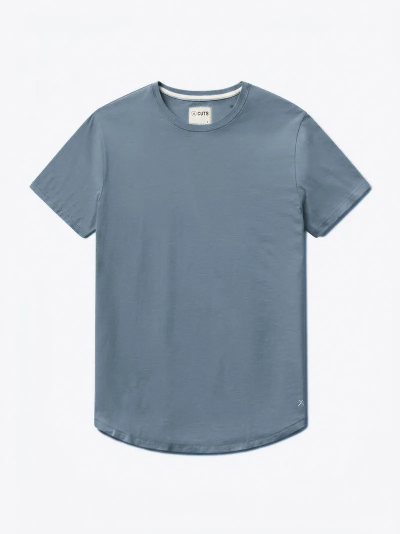 Featherlight Pima Tee | Naples Blue Signature-fit