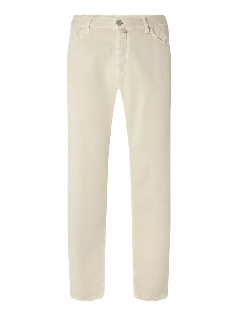 Beige Edo Regular-Straight 5-pocket Byxa