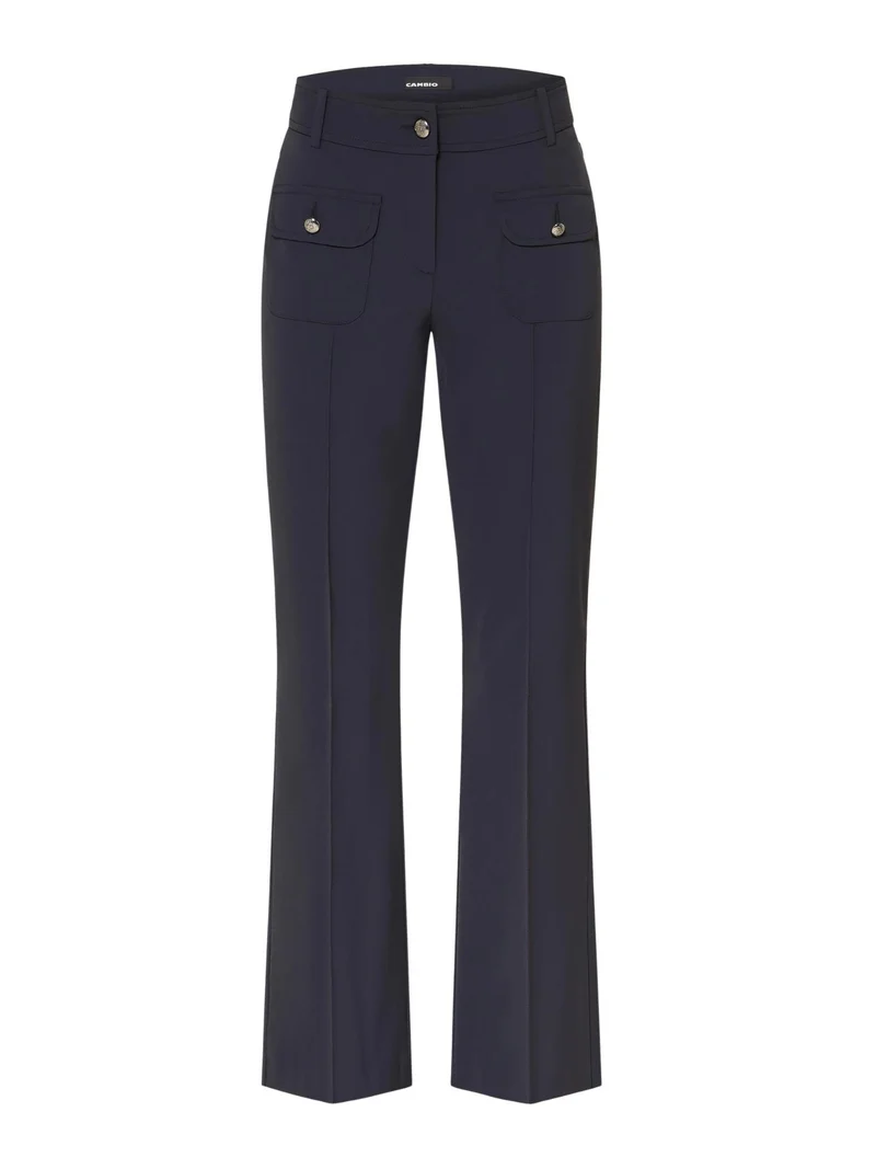 Marinblå Farah Cropped Bootcut Byxa
