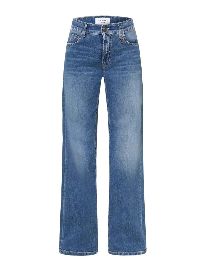 Blå Aimee Wide Leg Jeans