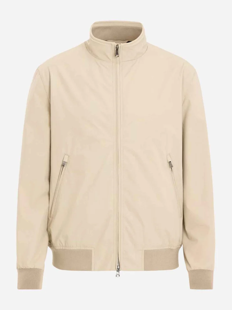 Ljusbeige Bomberjacka i Nylon