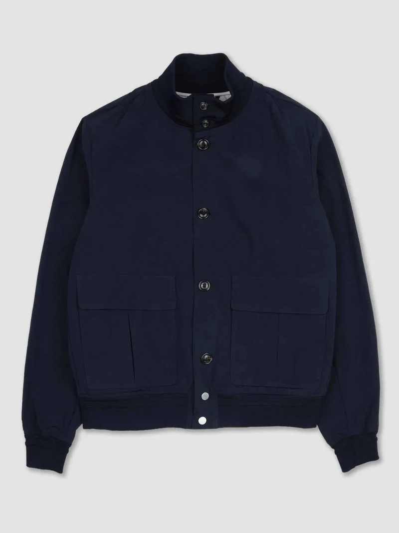 Marinblå Valstarino Nylon/Cotton Jacket