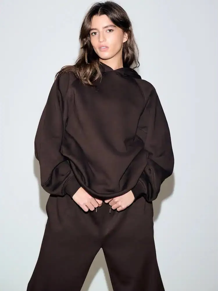 Chocolate Brown Relaxed Fit Heavy Weight Regular Length