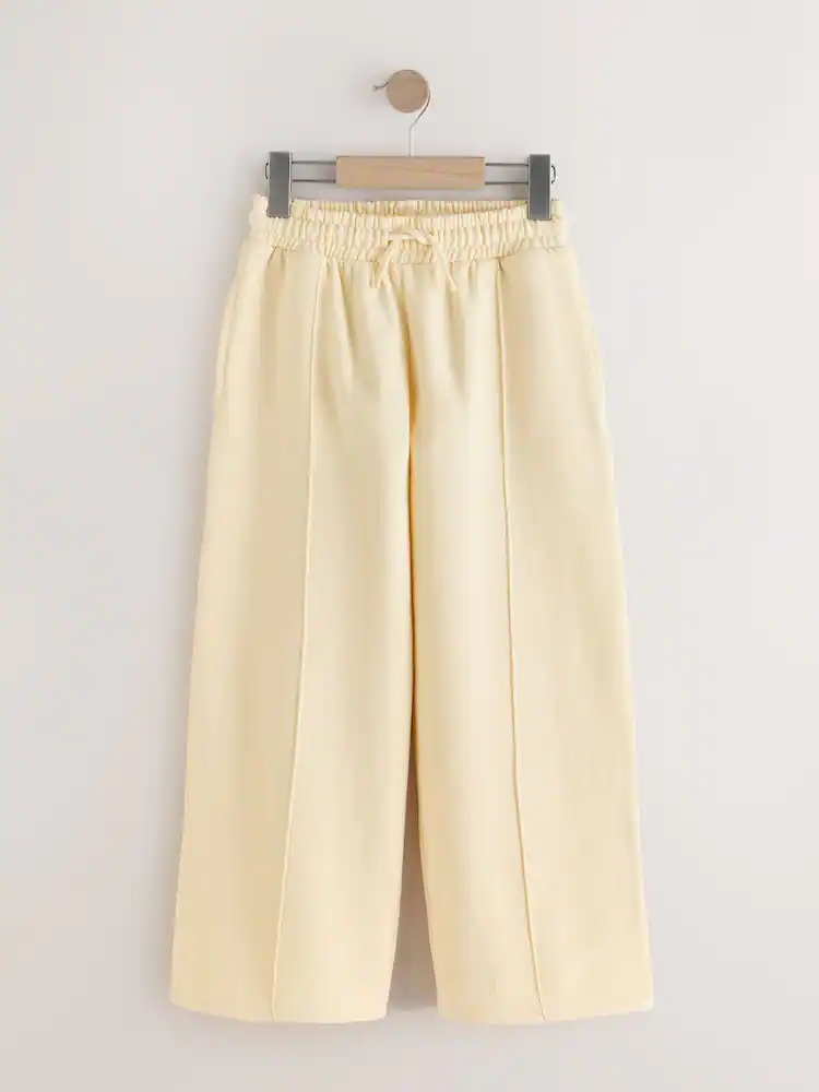 Butter Yellow Wide Leg Joggers
