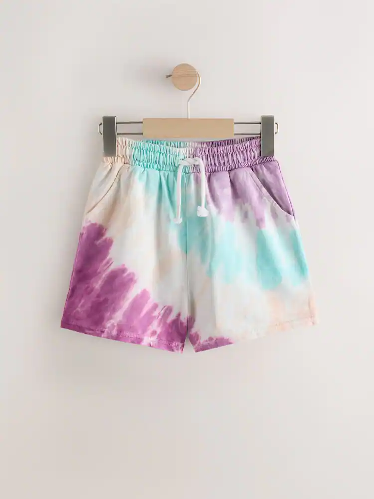 Multi Tie Dye 100% Cotton Jersey Shorts