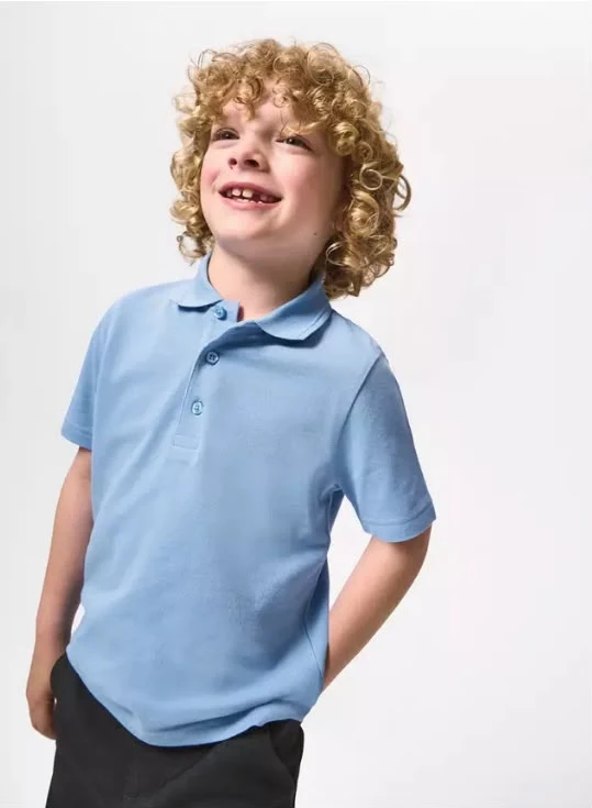 5 Pack Unisex Polo Shirts - Blue