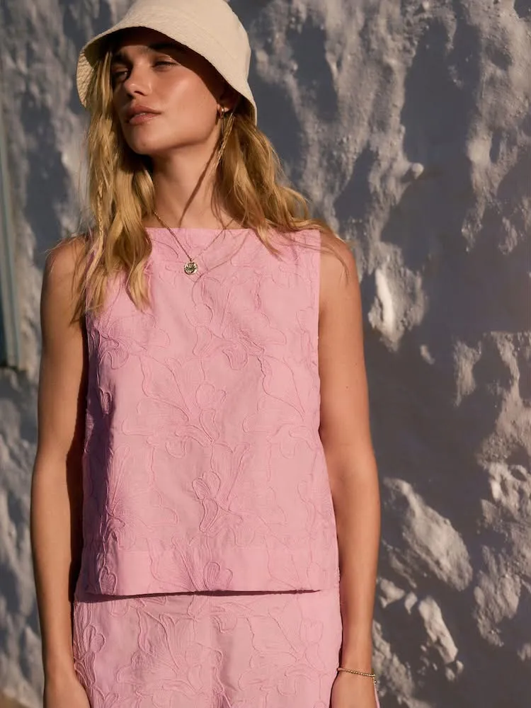 Pink Cornelli Shell Top