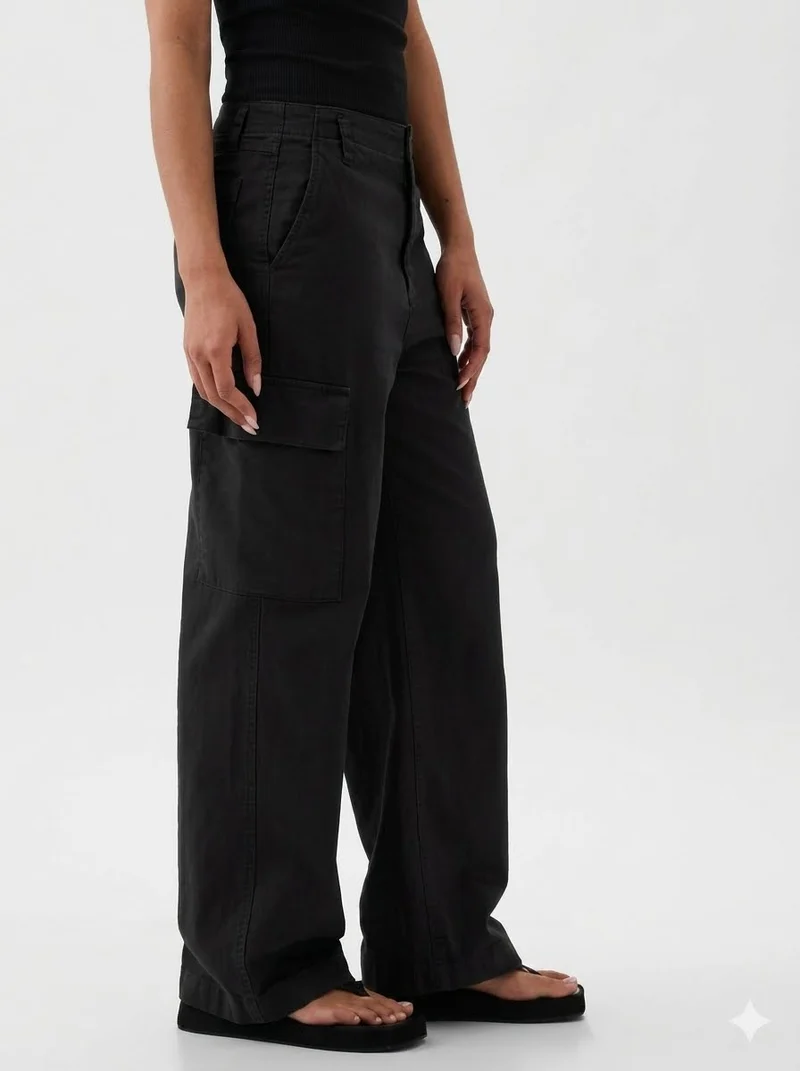 Mid Rise Loose Cargo Pants