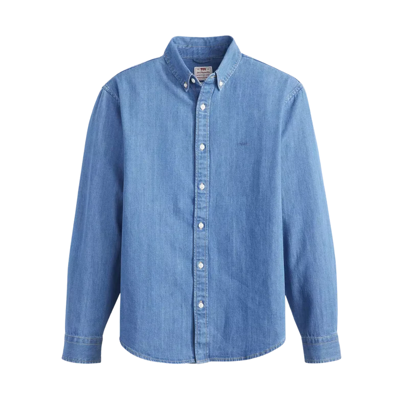 Authentic Button Down Shirt - Woodrow Mid Wash