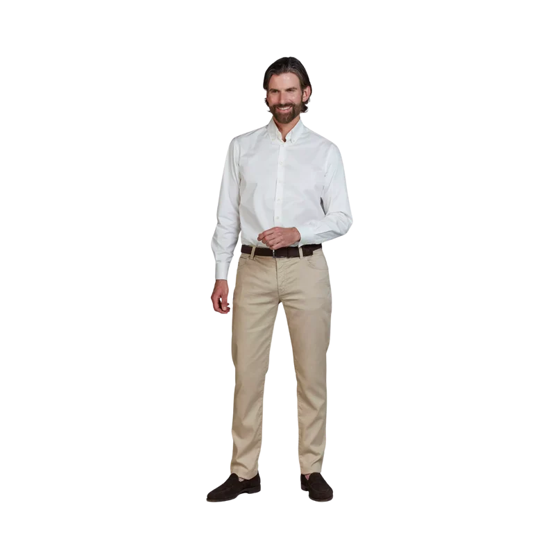 5-Pkt Linen Blend - Beige