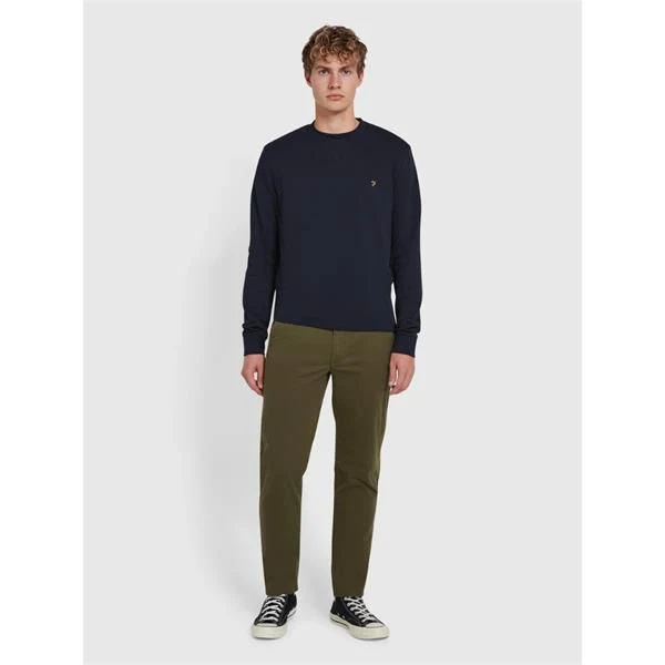 Elm Slim Fit Twill Chino Olive Green