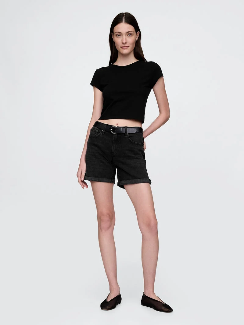 5" Mid Rise Denim Girlfriend Short