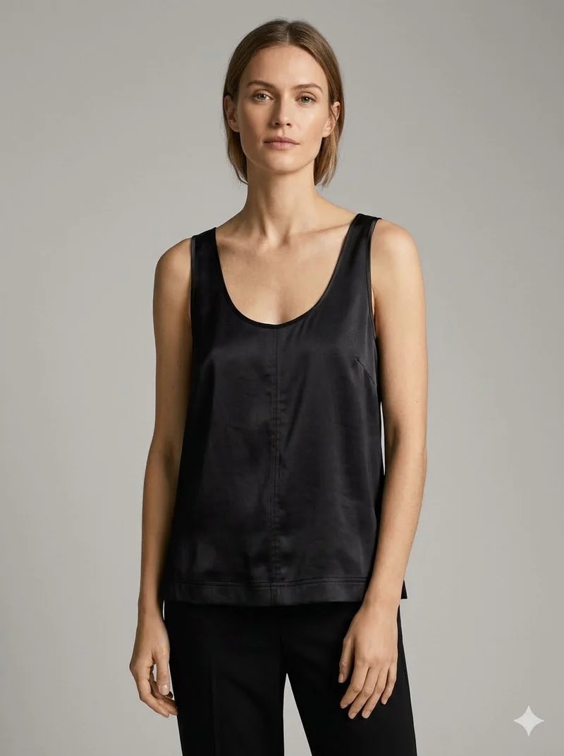 Next Black Sleeveless Satin Top