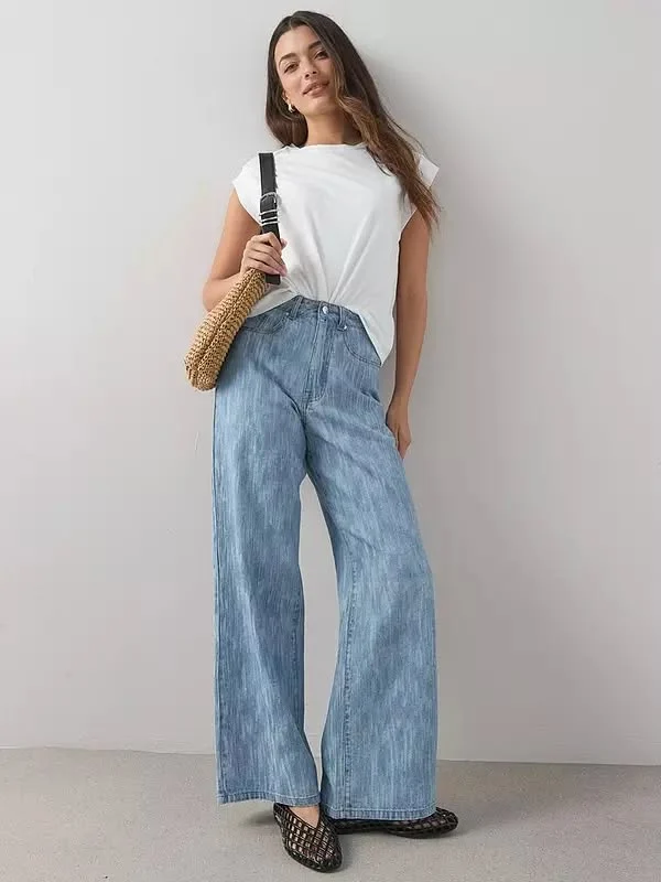 Denim Co-ord Wide Leg Jeans