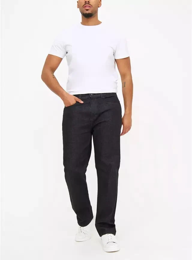 Black Straight Leg Denim Jean