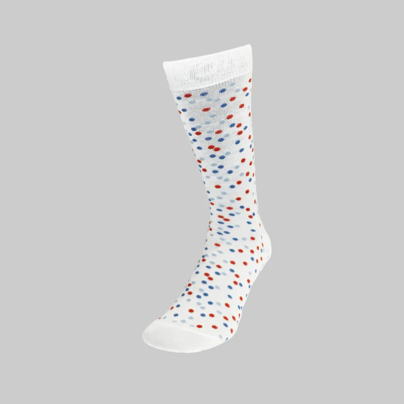 Bianco/White Spot Sock by Visconti