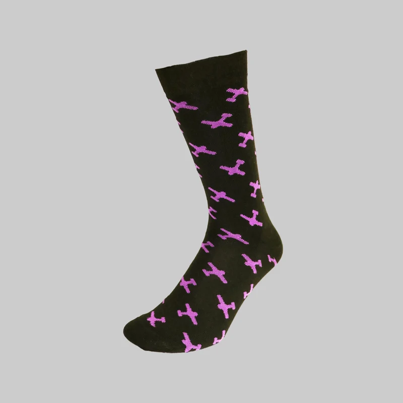 Cafe Brown Jet Planes Sock by Visconti