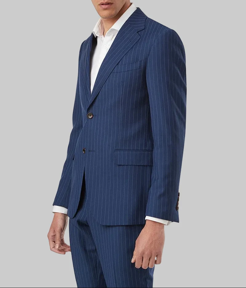 Blue Pinstripe Suit