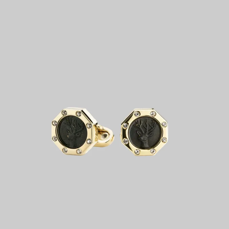 Octagon – Cufflinks Fleur-de-lis