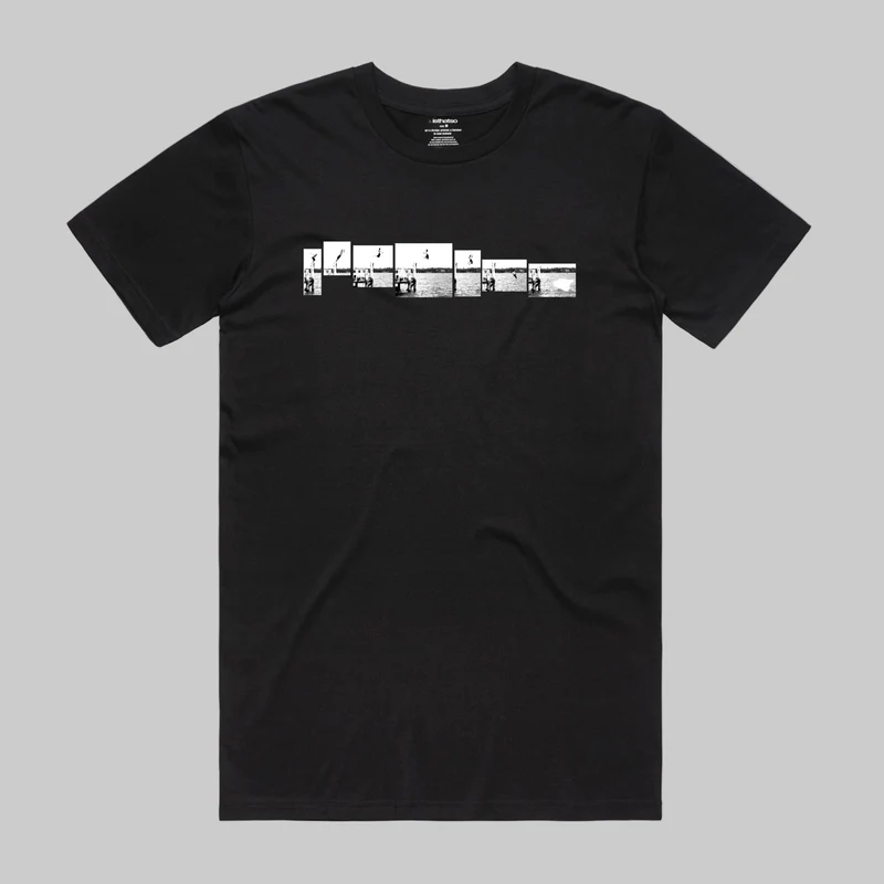 Wharf Jumping T-Shirt in Black