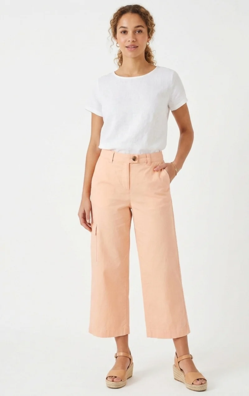 Wide Chino Cropped Trouser