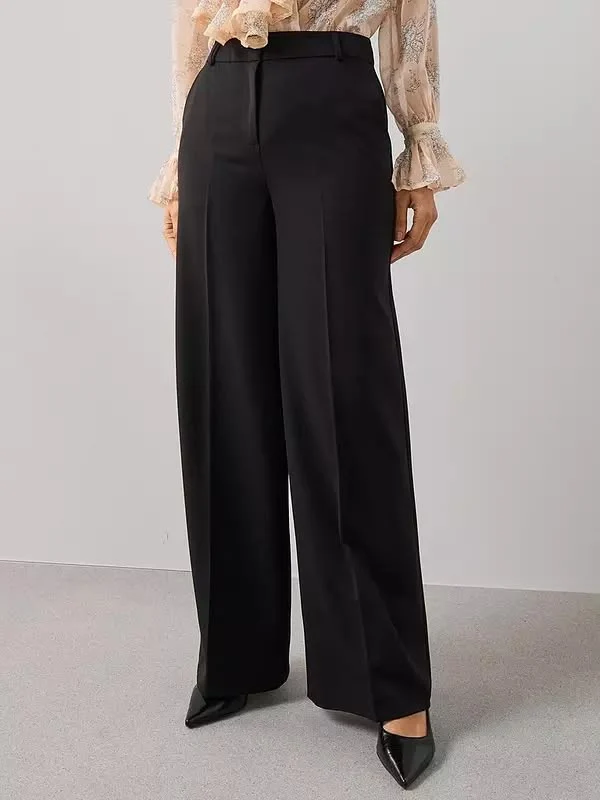 V by Very Black Wide Leg Trouser