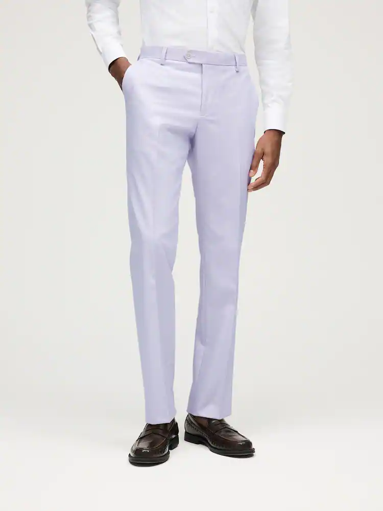 Lilac Purple Slim Fit Motionflex Stretch Sult Trousers