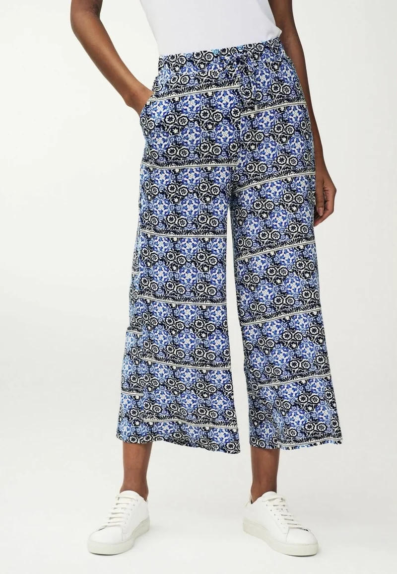 Print Trousers Blue