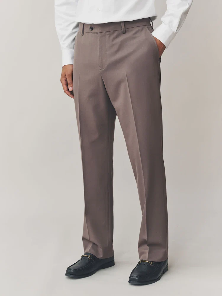 Light Brown Skinny Fit Motionflex Stretch Suit Trousers