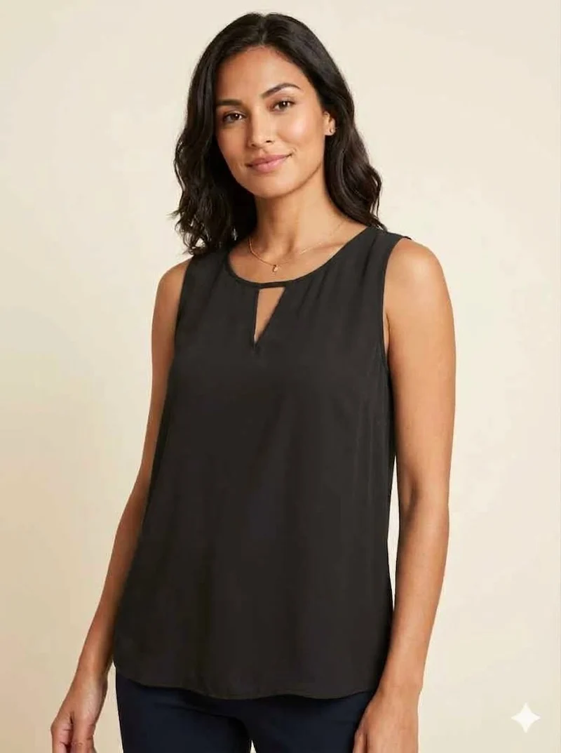 Dorothy Perkins Black Chiffon Shell Top