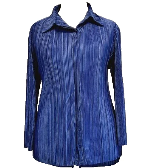 Blue Plisse Shirt