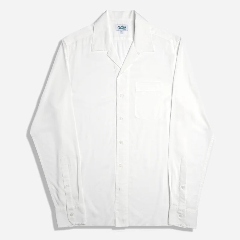 Draped Long Sleeve Ivory Shirt