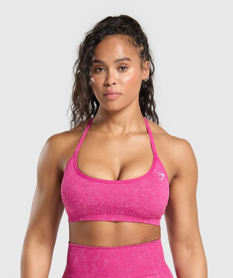 Gymshark Adapt Fleck T-Back Bra - Winning Pink/Sour Pink