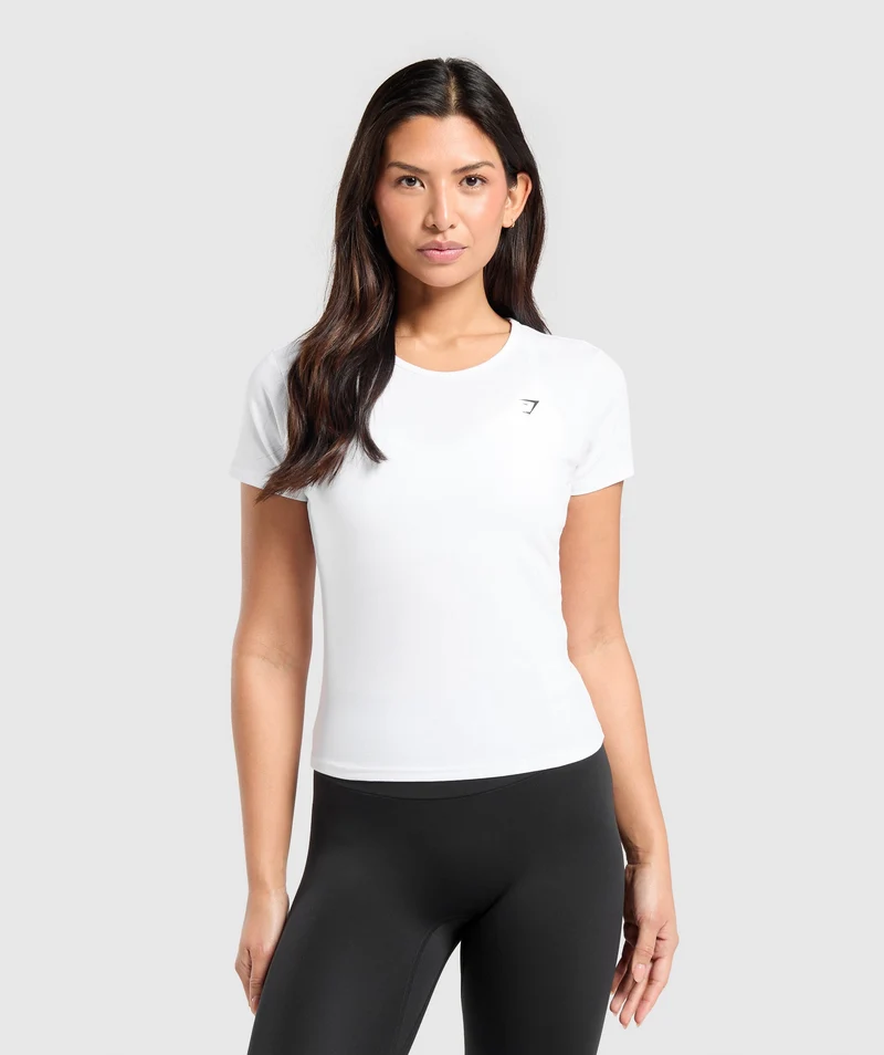 Gymshark Training Cotton Baby Tee - White
