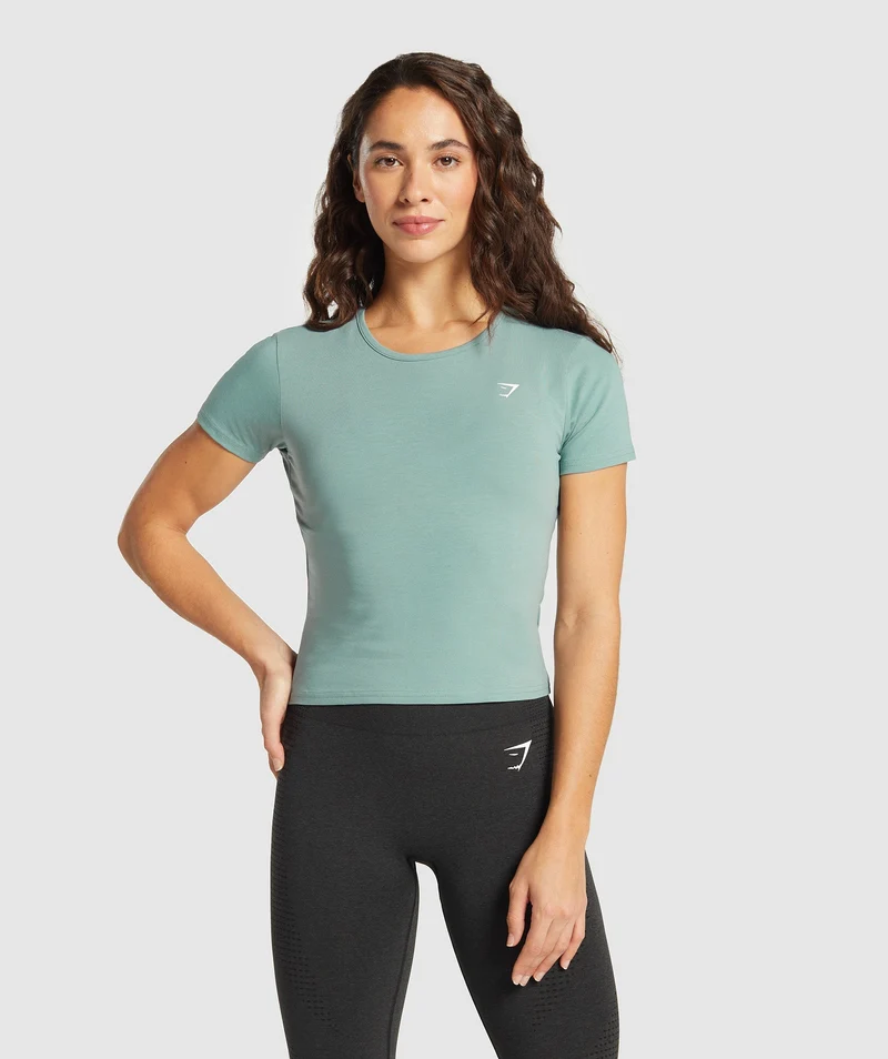 Gymshark Training Cotton Baby Tee - Celeste Blue
