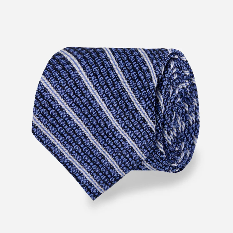 Stripe Grenadine Sky Blue Tie