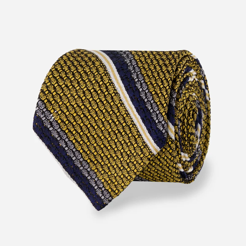Stripe Grenadine Gold Tie