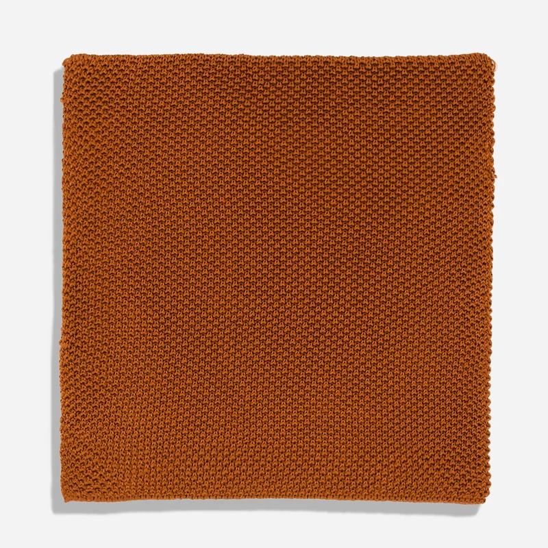 Solid Knit Copper Pocket Square
