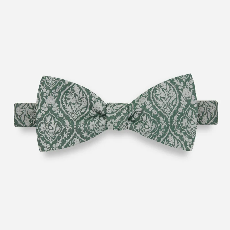 Laura Ashley x The Tie Bar Foscot Damask Juniper Bow Tie
