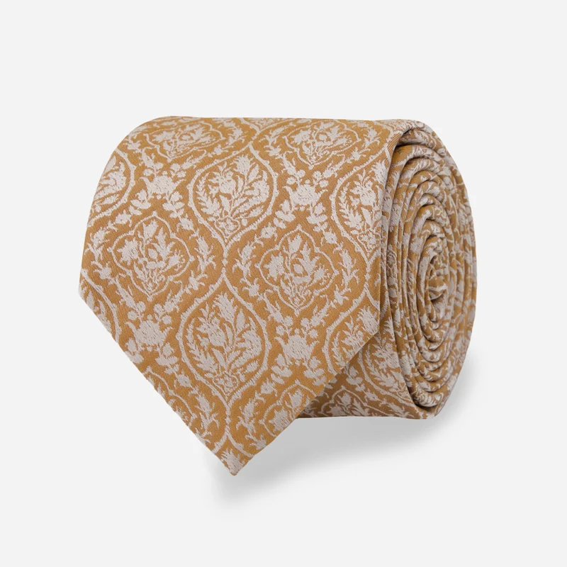 Laura Ashley x The Tie Bar Foscot Damask Terracotta Tie