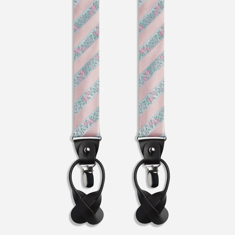 Laura Ashley x The Tie Bar Melissa Floral Blush Pink Suspender