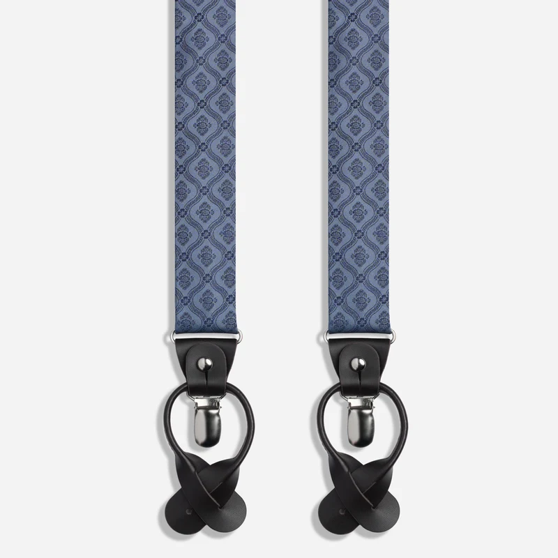 Laura Ashley x The Tie Bar Landford Blue Suspender