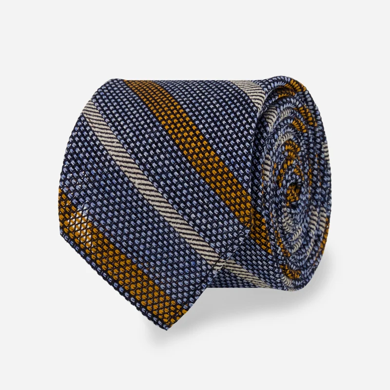 Ivy Stripe Grenadine Frost Blue Tie